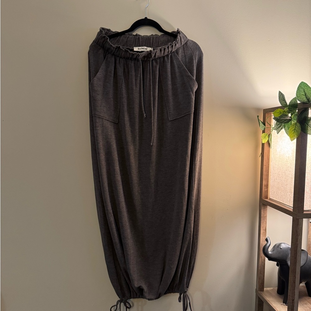 Tie Bottom Maxi Skirt